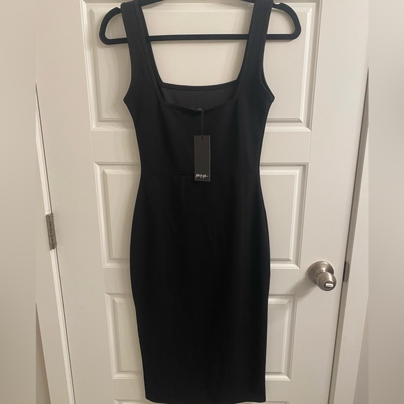Nasty Gal Black Bodycon Midi Dress - Picture 2 of 2